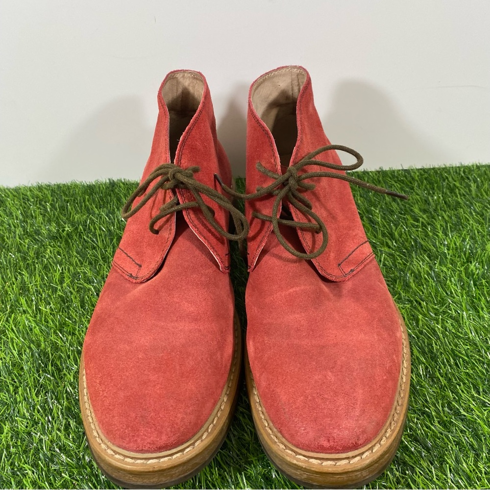 14th And Union Cranberry Red Men's Shoes Chukka Boots Upper Leather Size 10